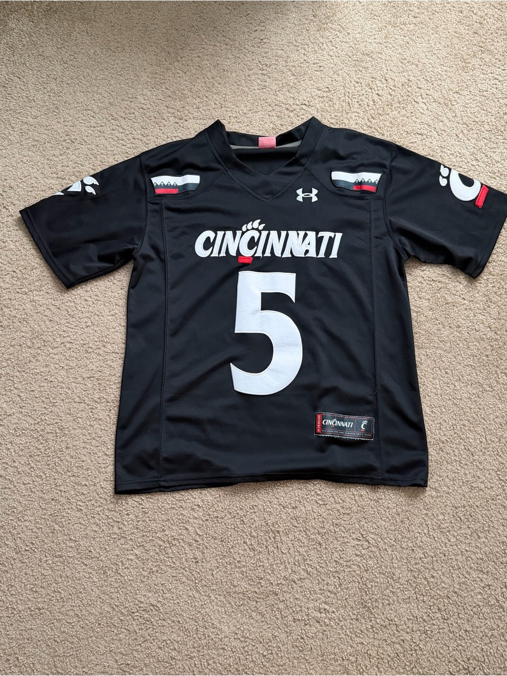 Under Armour Cincinnati Bearcats Black #5 Jersey